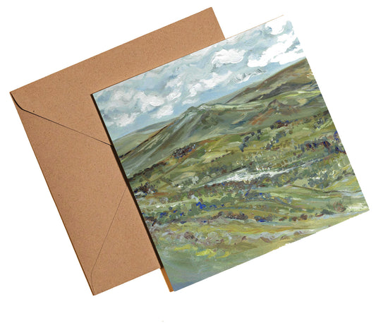 View over Combs, Derbyshire Peak District Landscape Card