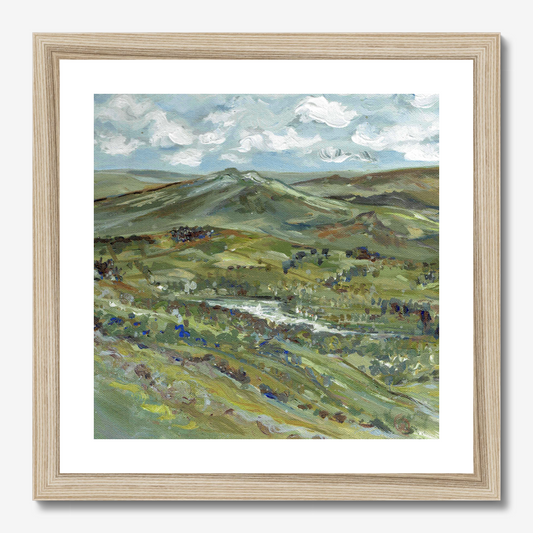 View over Combs, Derbyshire framed print