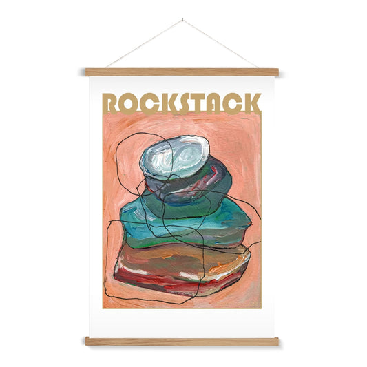 Rock Stack Print with print hangar natural