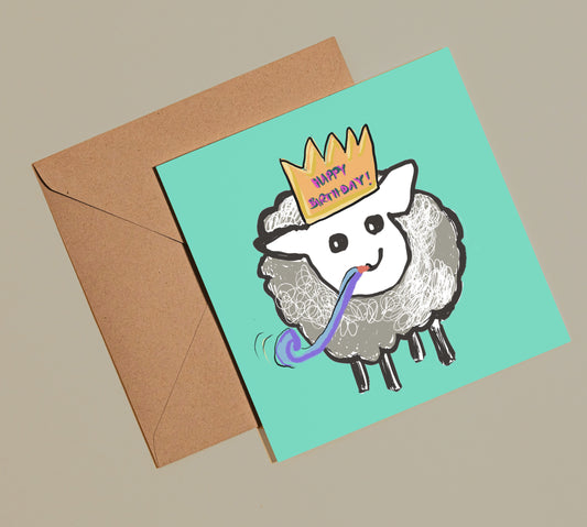 Sheep birthday card