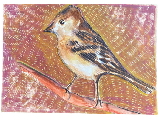 brambling bird greeting card artist rebecca carr