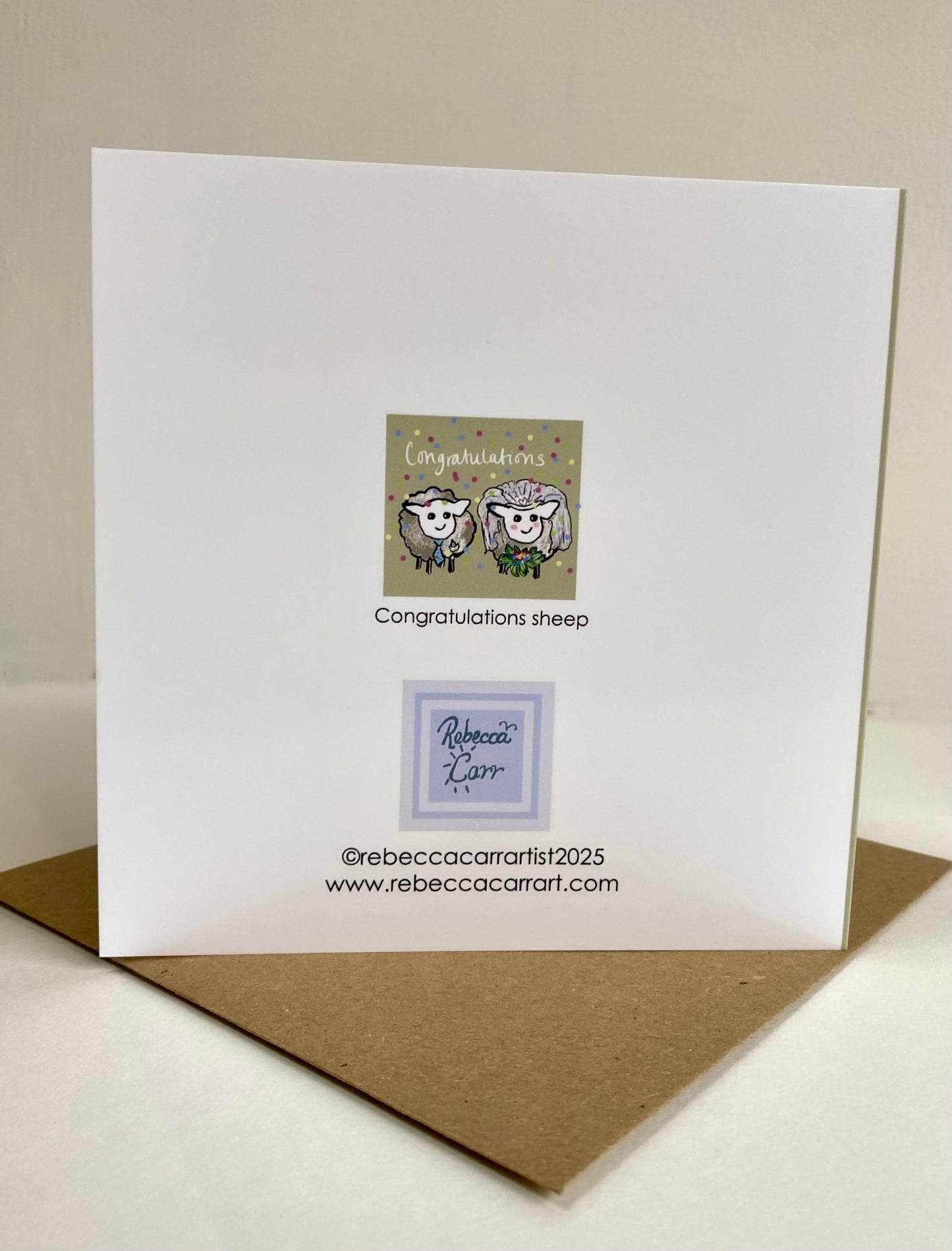 Sheep wedding card