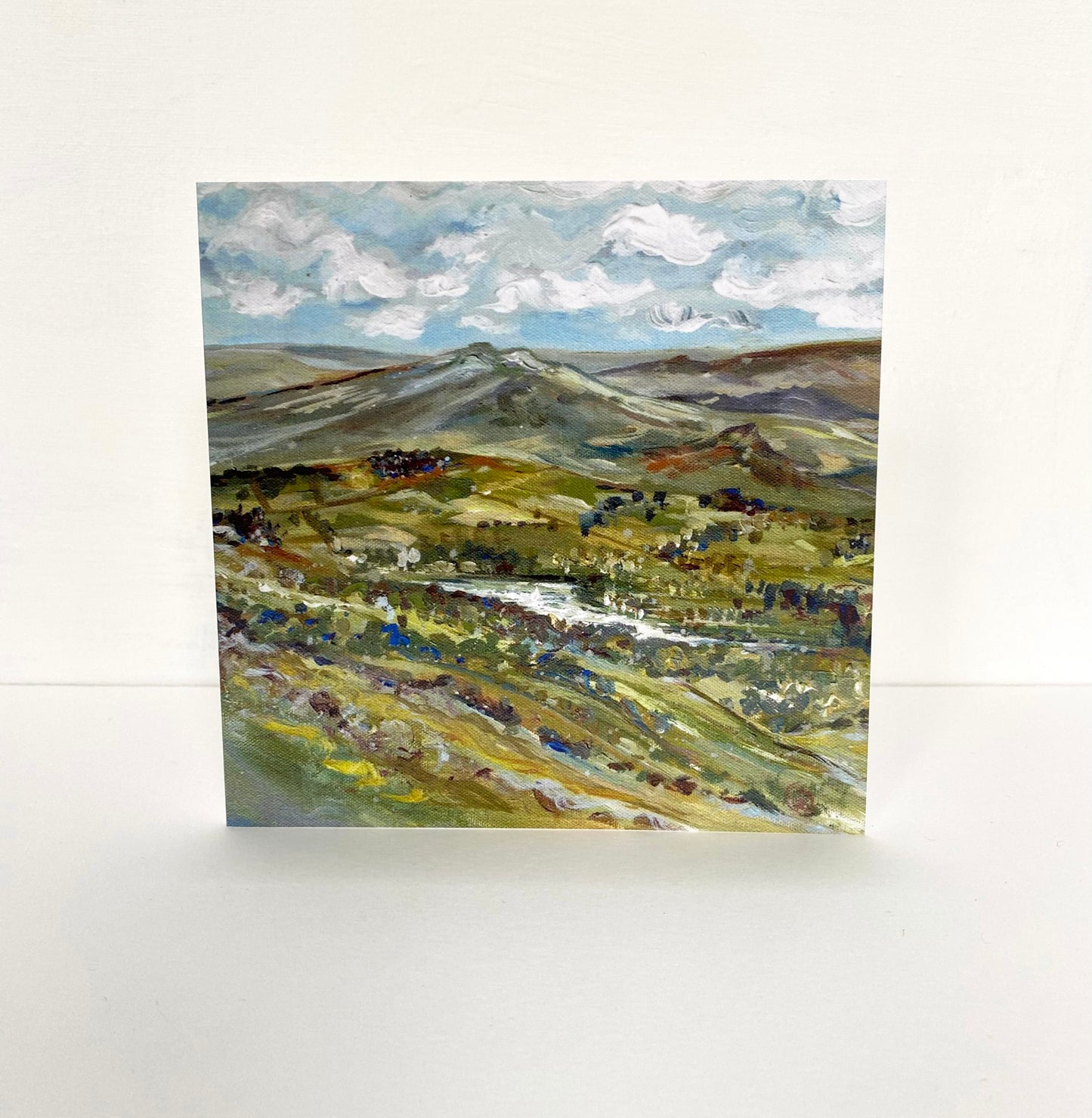 View over Combs, Derbyshire Peak District Landscape Card