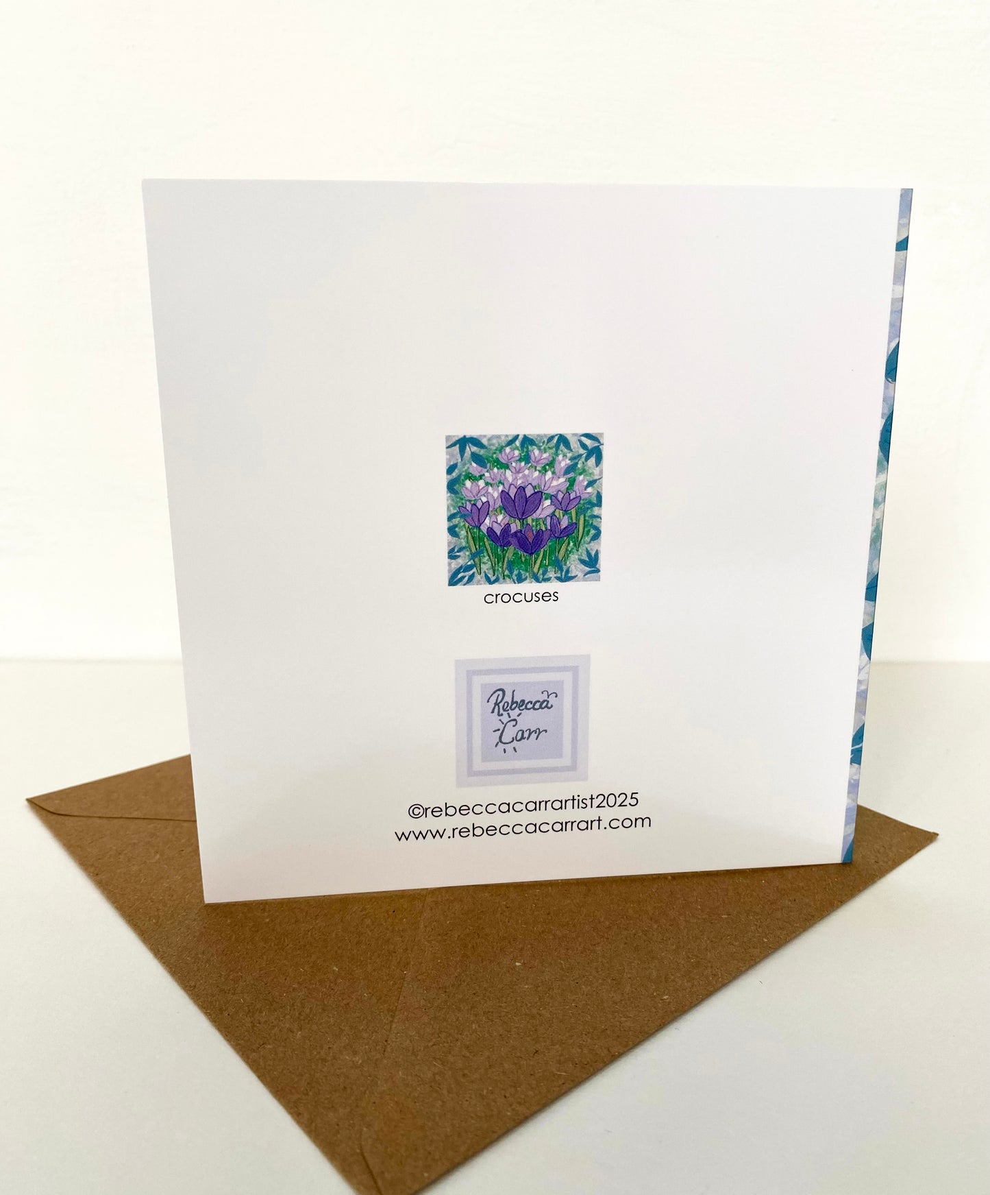 Crocuses greetings card