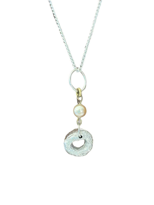 honey hoop silver charm necklace