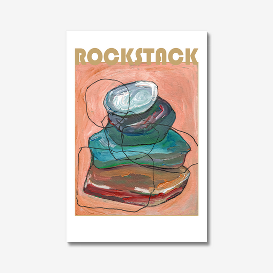 Rock stack art print